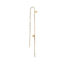 DANGLING PETIT COIN AND STONE EARRING GOLD - WHITE PEARL