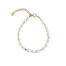 WHITE PEARLS AND CANDY STONES BRACELET GOLD
